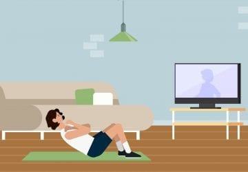 illustration of a home workout