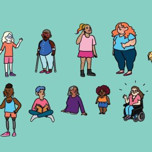an illustration of people with various disabilities